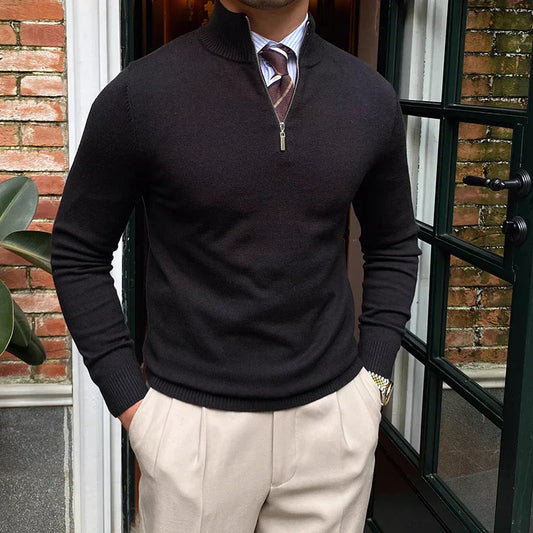 Maglione da Uomo con Zip Corta - Image 1