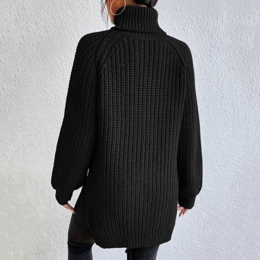 Maglione a collo alto oversize da donna - Image 1