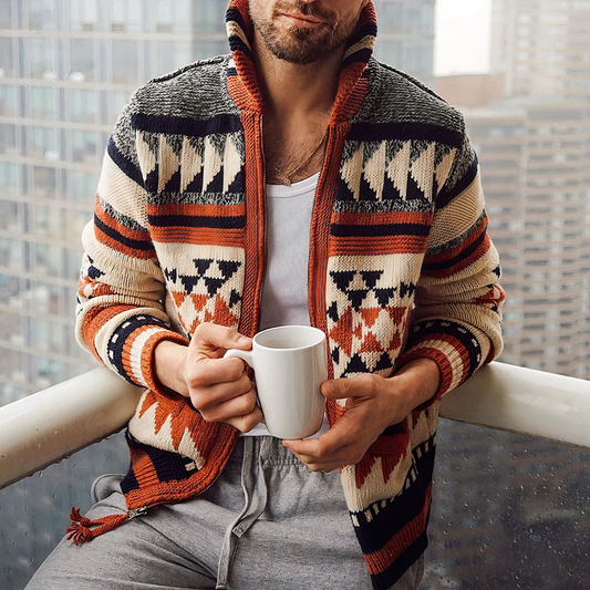 Giacca da uomo con cappuccio e fantasia - Image 1