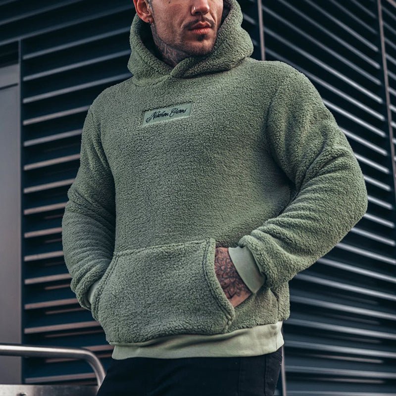 Felpa con cappuccio da uomo in sherpa - Image 1