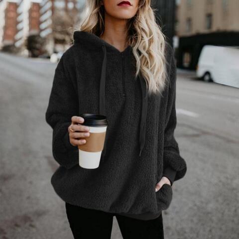 Giacca Felpa con Cappuccio Oversize da Donna - Image 2