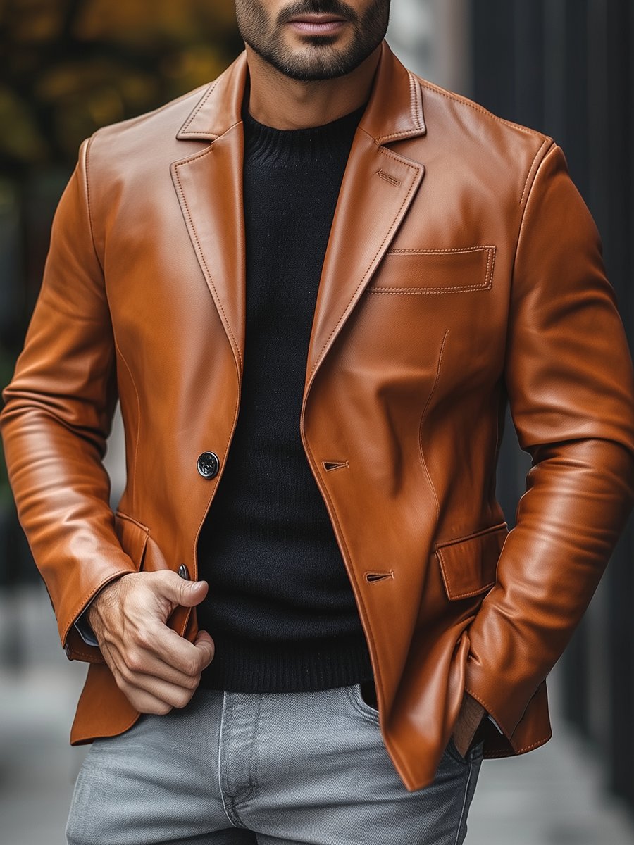 Blazer da Uomo in Pelle - Giacca - Image 3