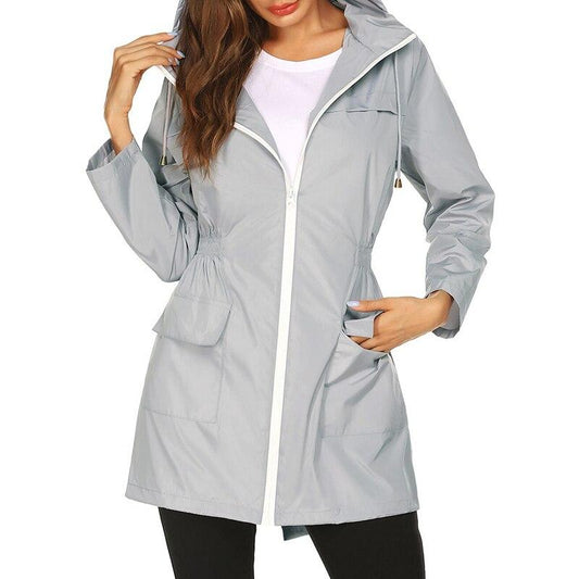 Impermeabile da donna A-Line con cappuccio - Image 1