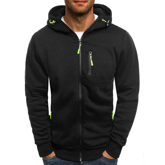 Giacca da uomo con cappuccio e zip intera - Image 1