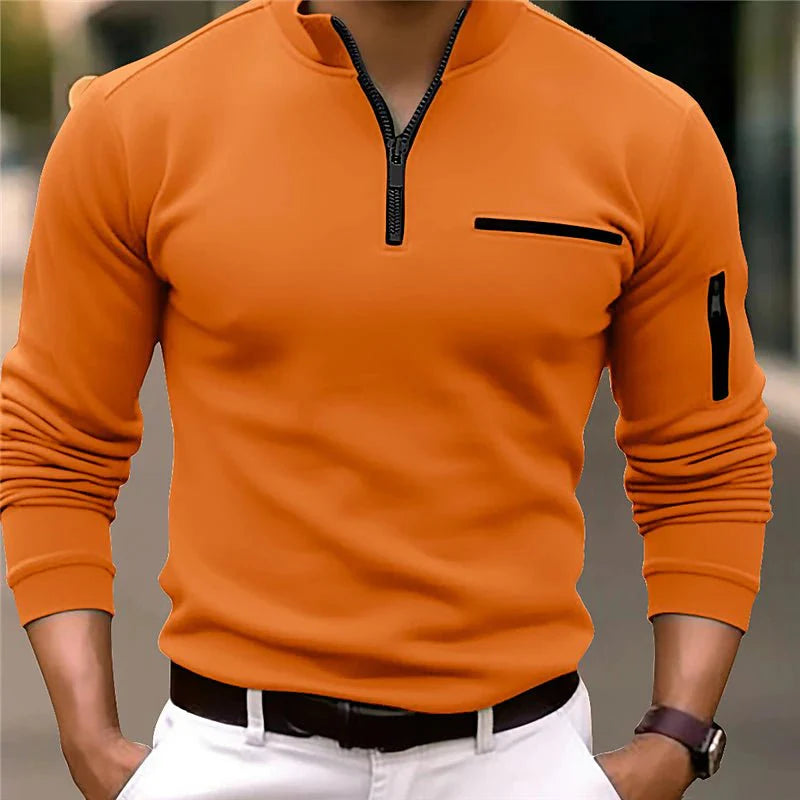 Maglione da uomo con zip corta - Image 3