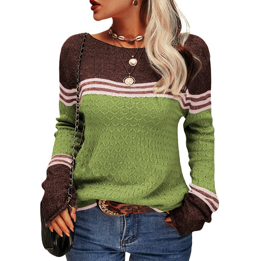 Maglione Pullover da Donna Color Block - Image 1
