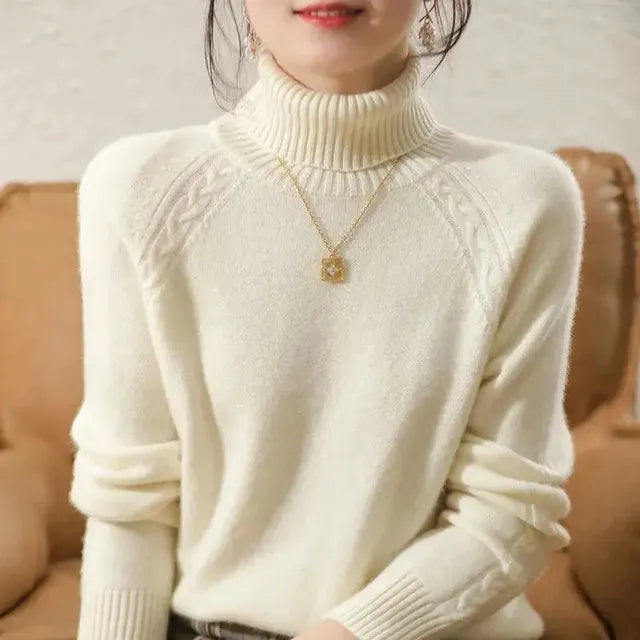 Maglione a collo alto a maniche lunghe da donna - Image 8